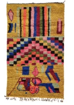 Rainbow checkered Azilal rug