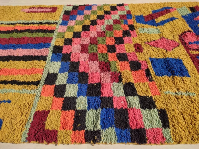 Rainbow checkered Azilal rug