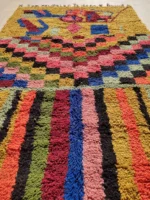 Rainbow checkered Azilal rug