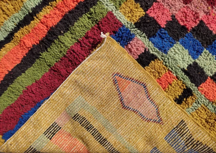 Rainbow checkered Azilal rug