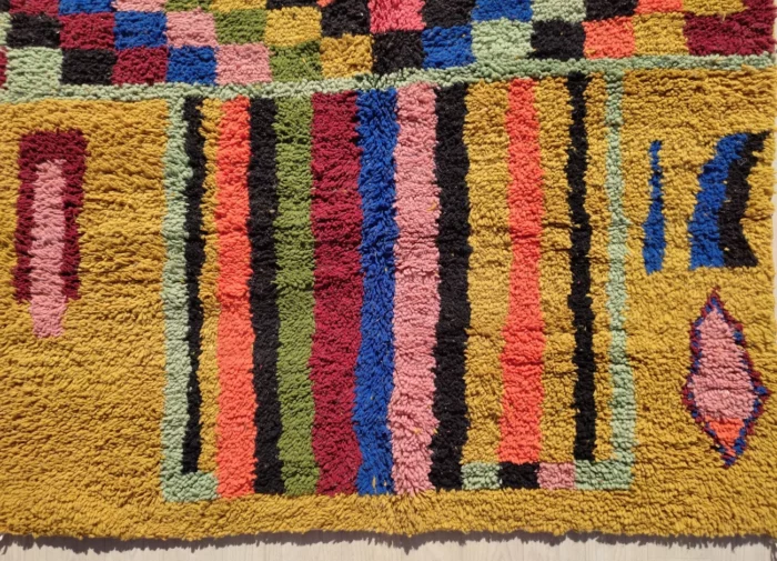 Rainbow checkered Azilal rug