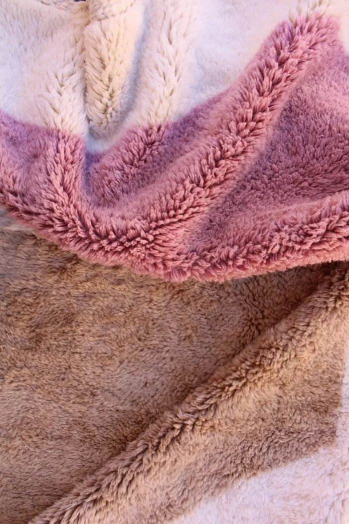 Luxurious Beni Mrirt rug from Morocco, crafted by skilled artisans using exceptional wool for unparalleled softness and durability